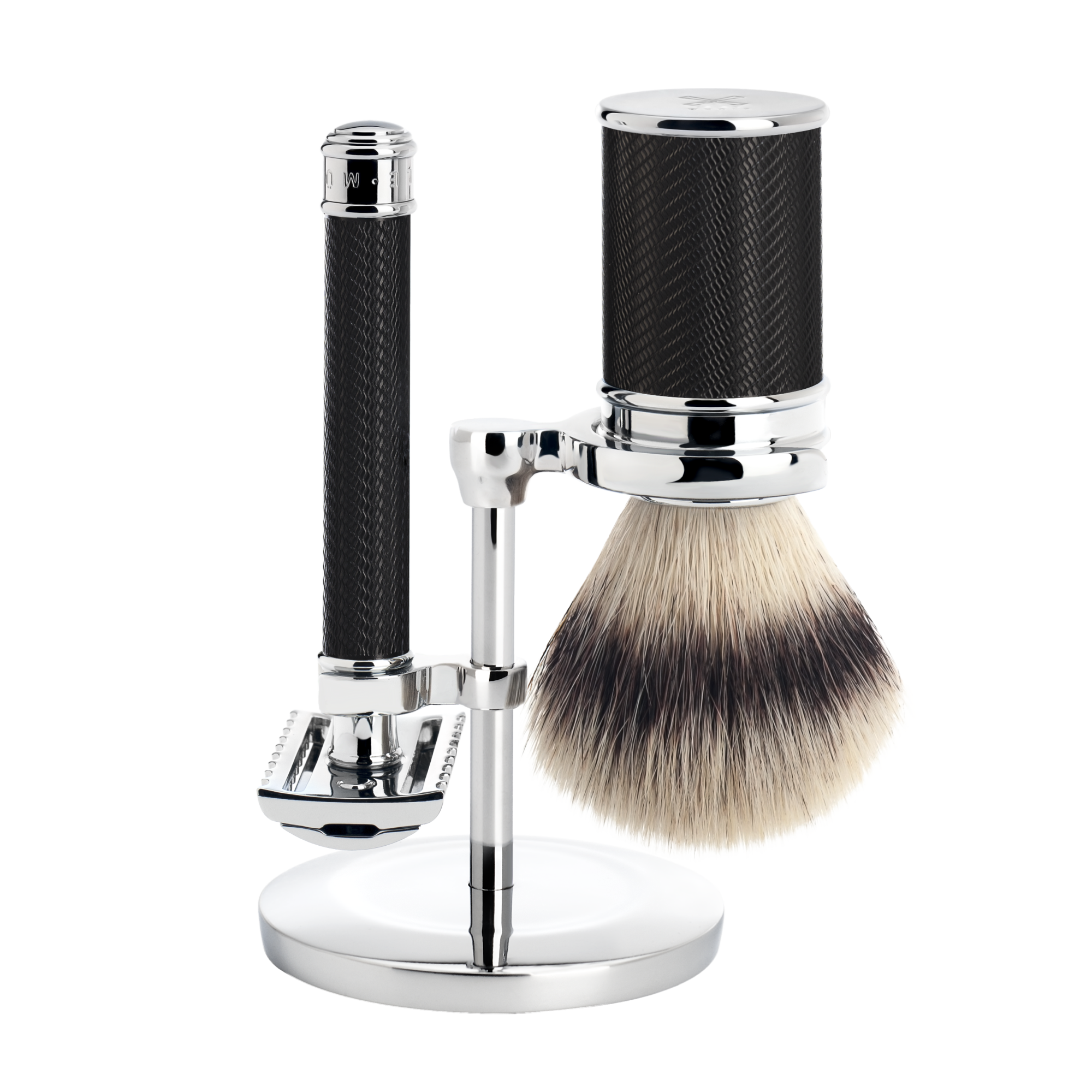 TRADITIONAL Shaving set,open comb, S 091 M 41 BLACK