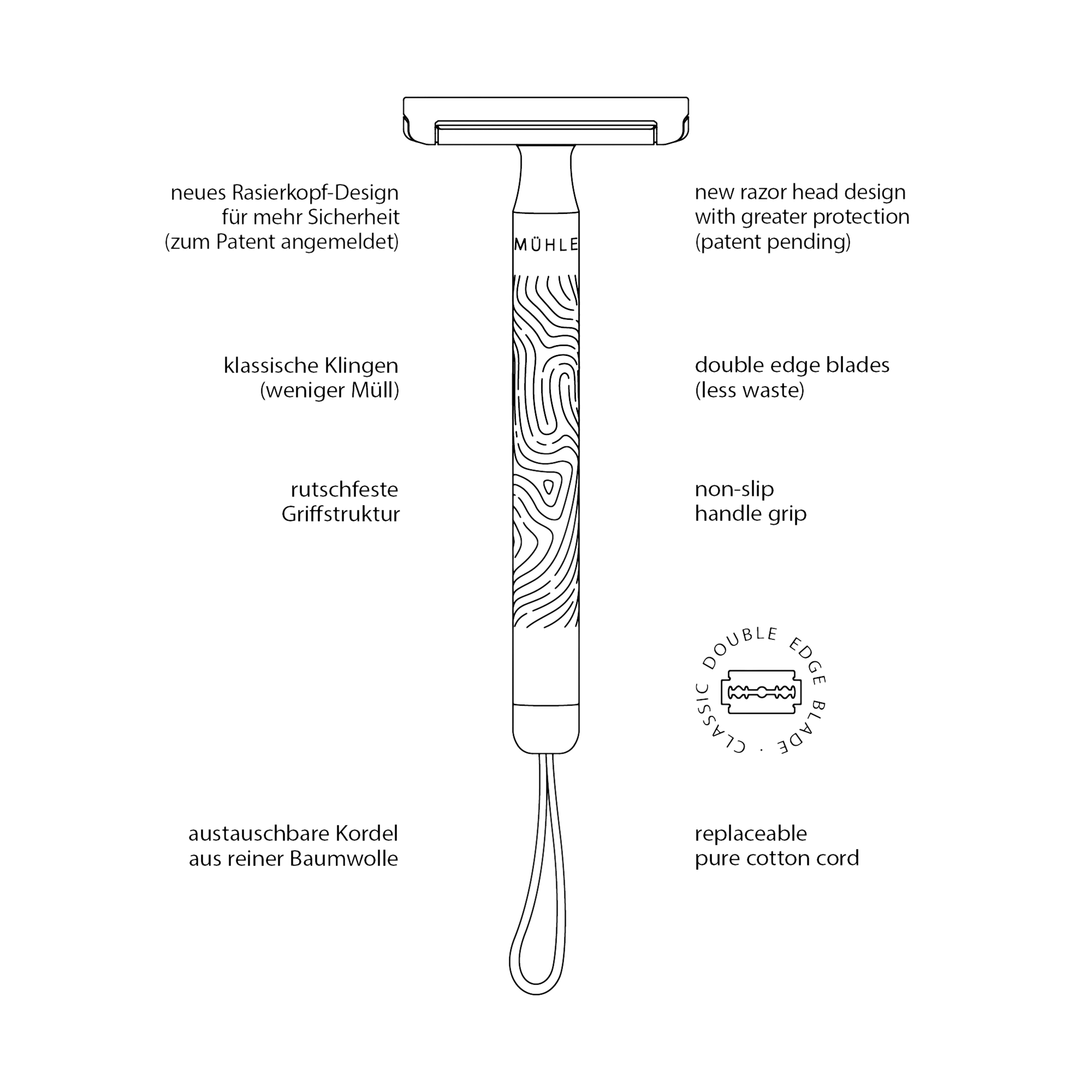 COMPANION Razor for shaving face and body