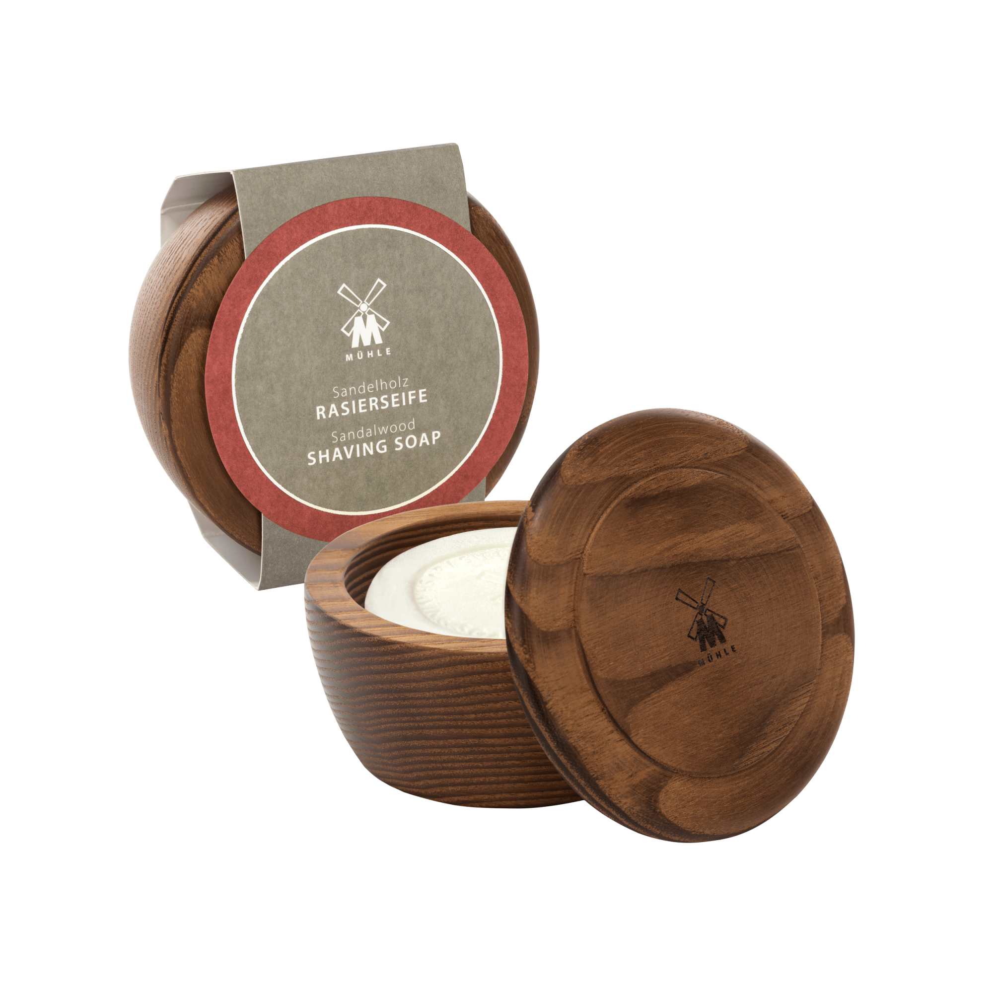 Wodden bowl with Shaving Soap Sandal 65ml