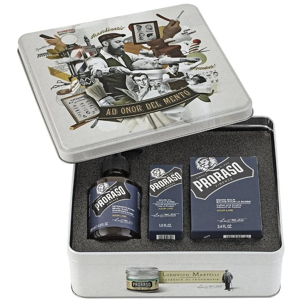 Beard Care Tin Azur Lime Gift Set
