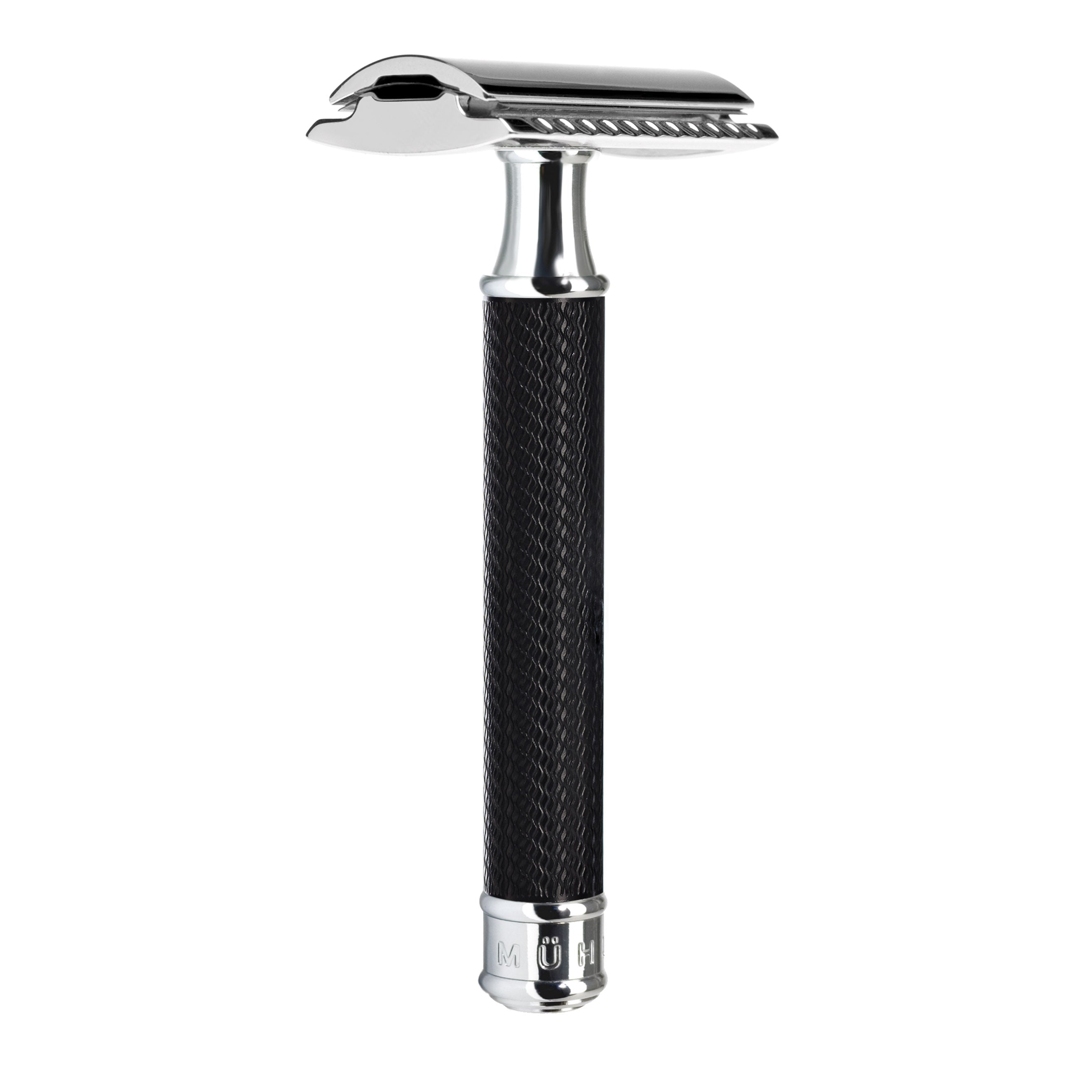 Safety razor, closed comb, handle material metal, TRADITIONAL R 89 black