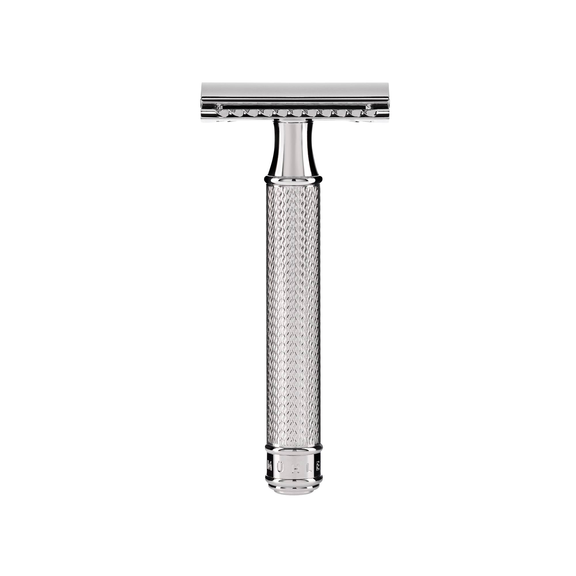 TRADITIONAL Brilliant chrome plated Safety Razor, closed comb