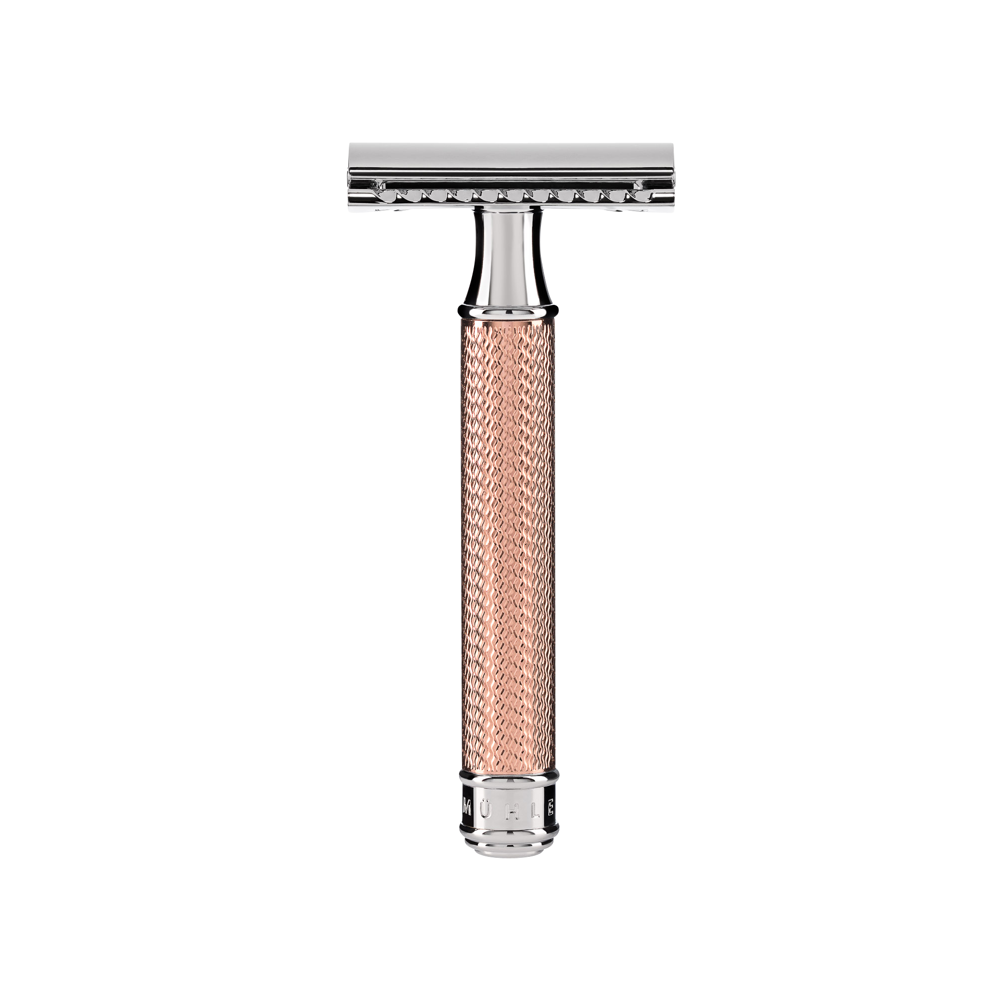 TRADITIONAL ROSEGOLD Safety Razor, closed comb