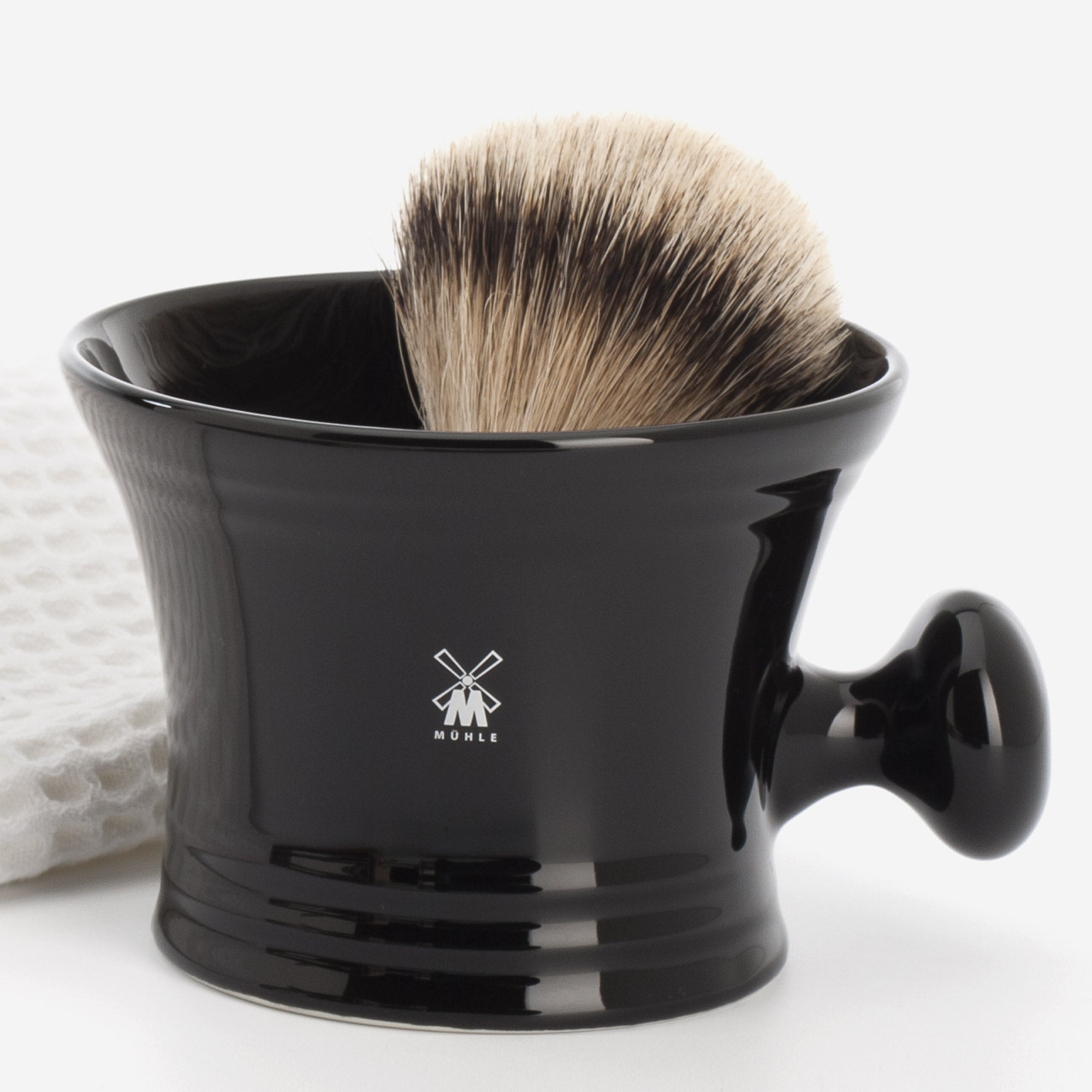 Shaving mug black