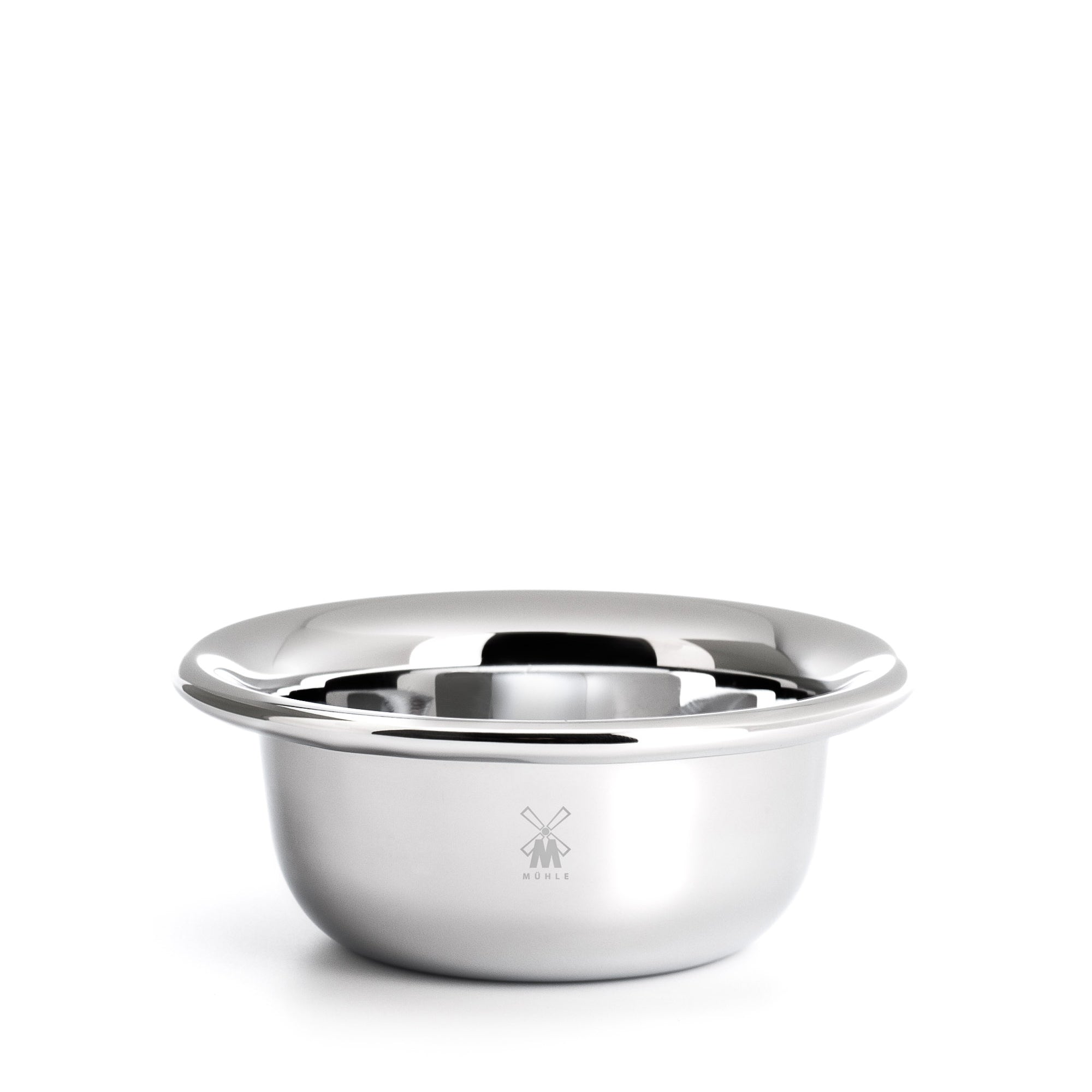 Shaving bowl, metall, chrome-plated