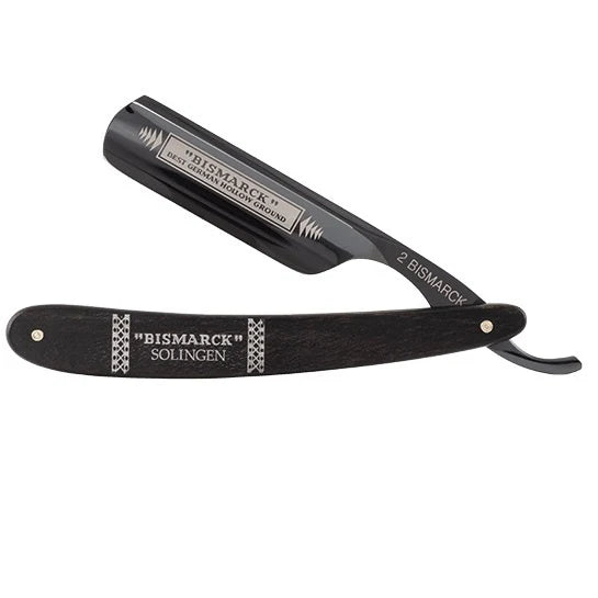 Straight Razor Bismarck Black Ebony 6/8