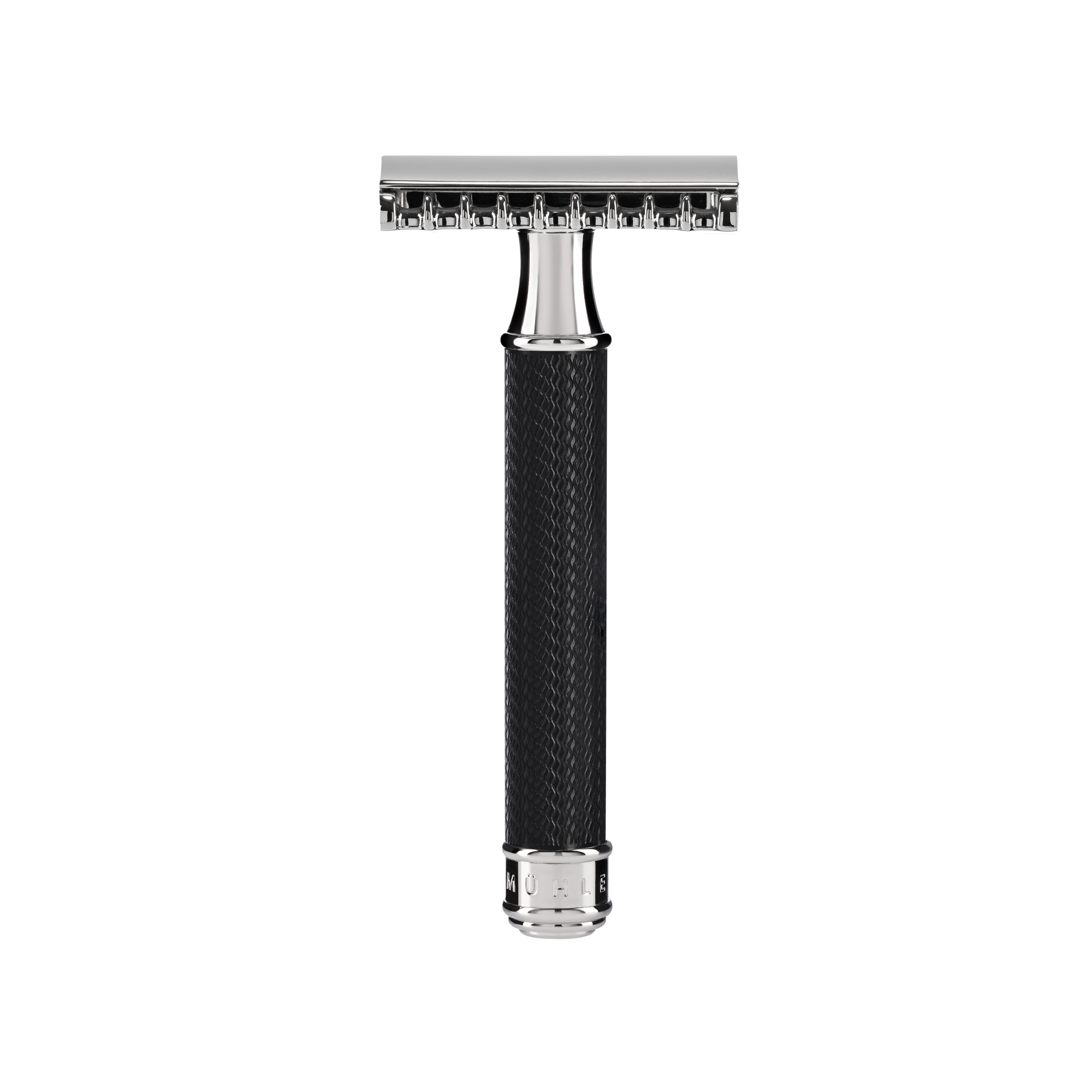 TRADITIONAL Metal, black Safety Razor,  open comb