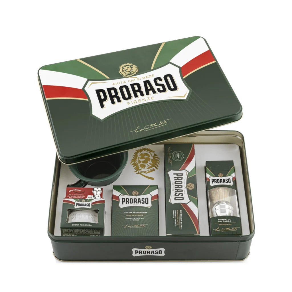 Classic Shaving Set Green Metal