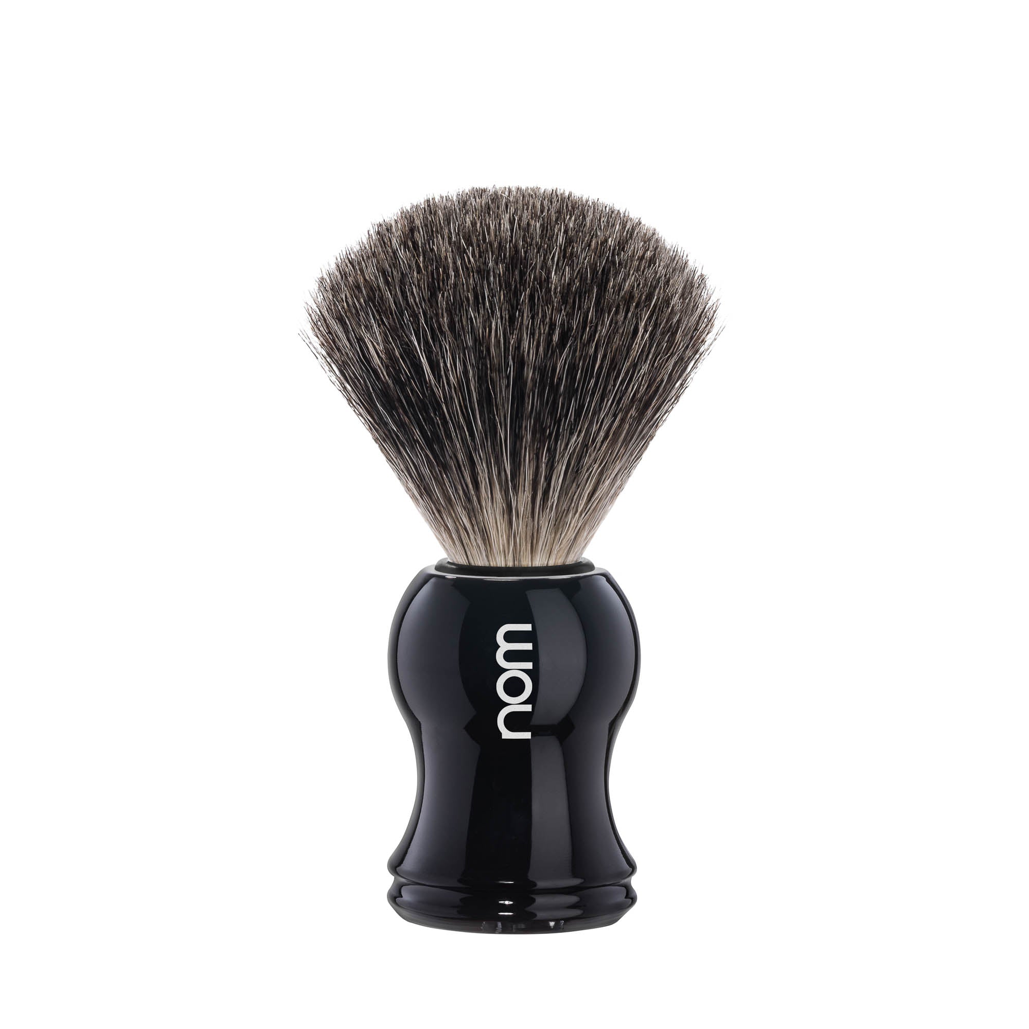 GUSTAV shaving brush, pure badger, handle material plastic Black