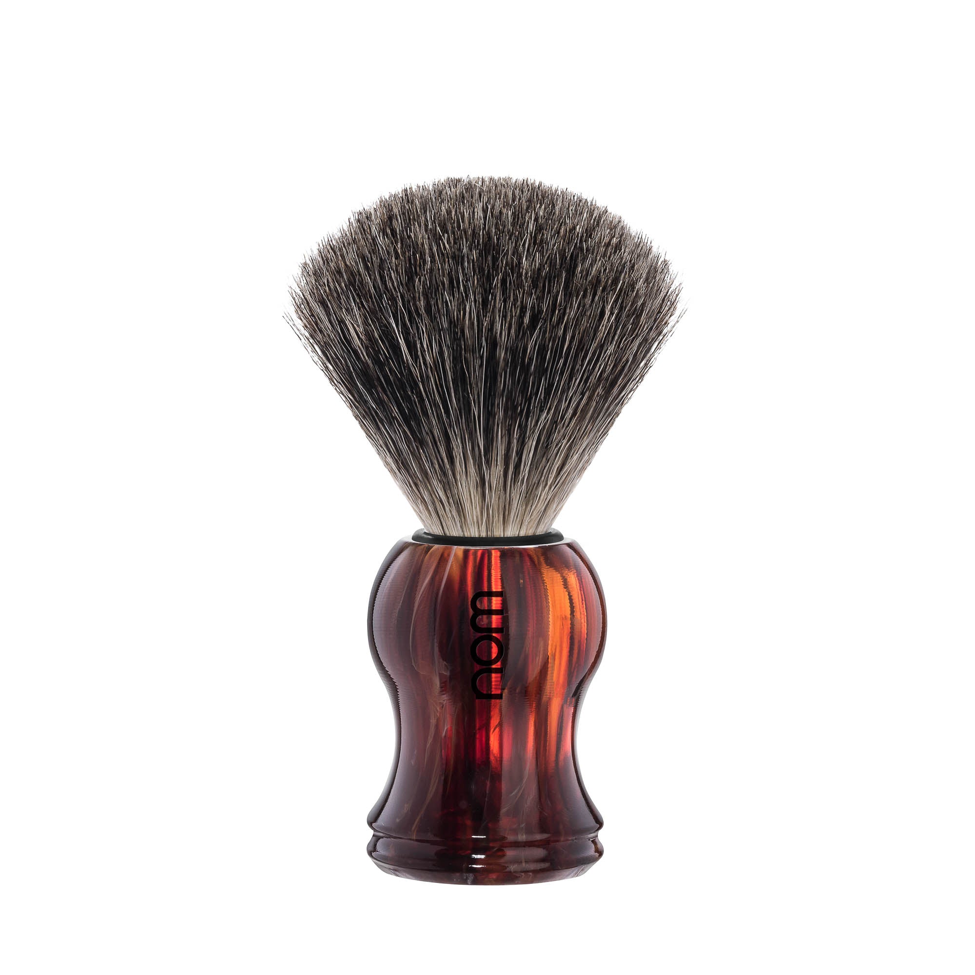 GUSTAV shaving brush, pure badger, handle material plastic Havanna