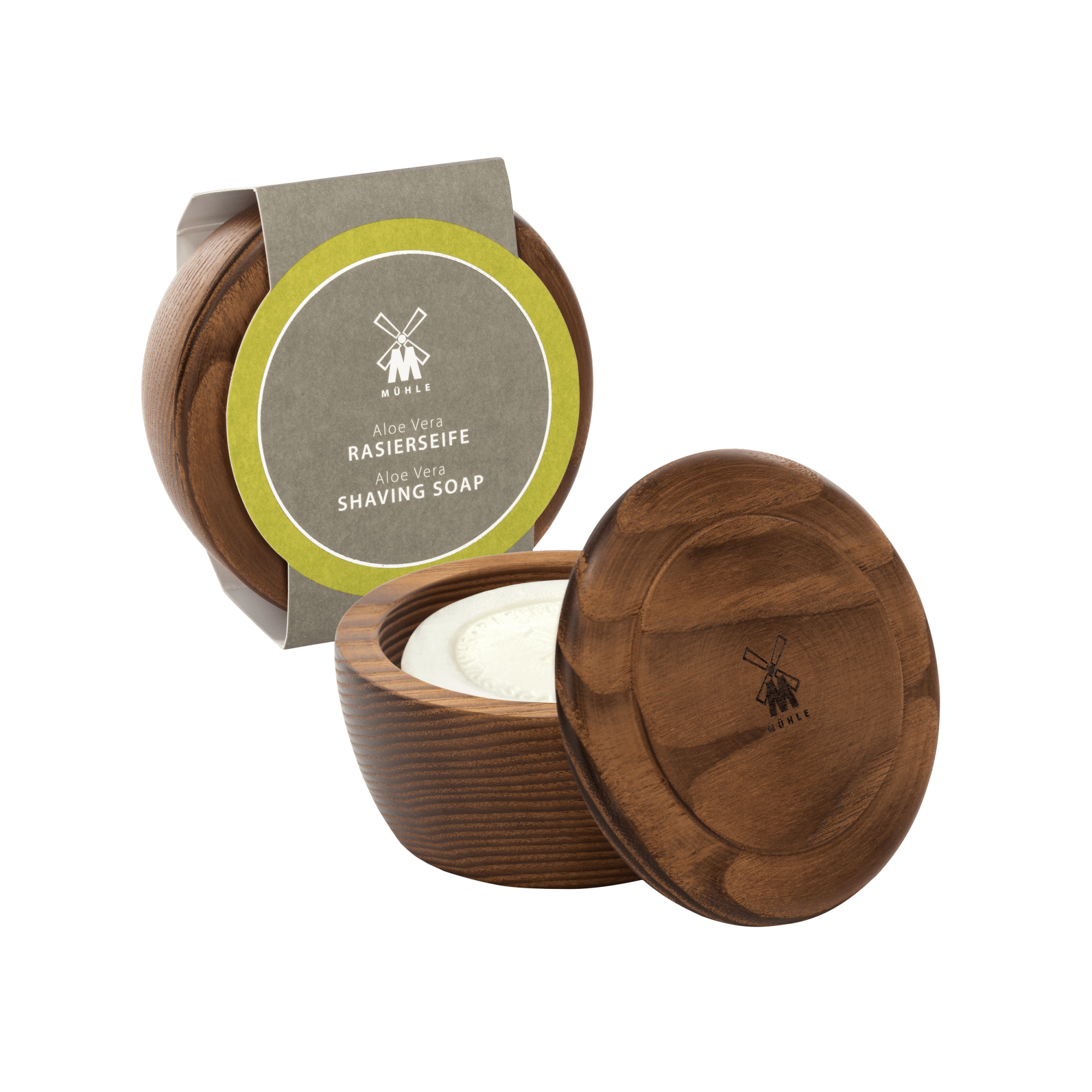 Wodden bowl with Shaving Soap Aloe Vera 65ml