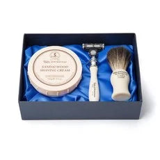 Pure Badger Shaving brush, Razor Mach3 & Shavingcream Sandalwood 20204
