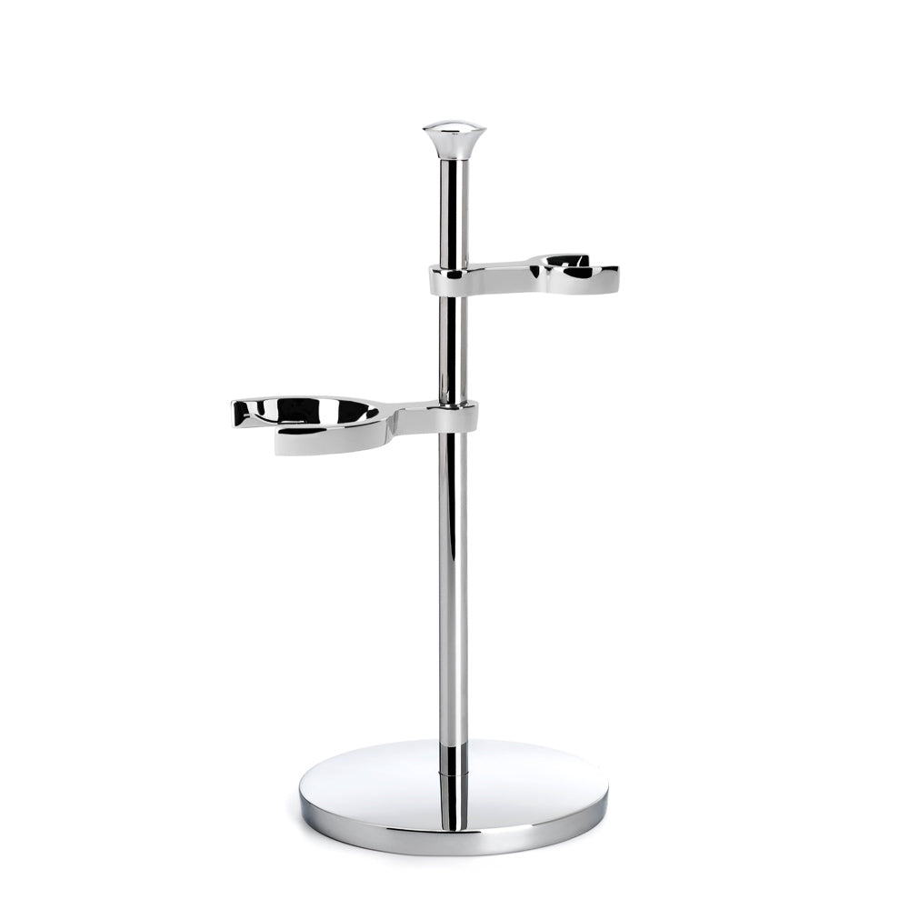 Stand for shaving set , chrome-plated