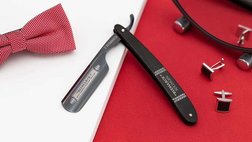 Straight Razor Bismarck Black Ebony 6/8